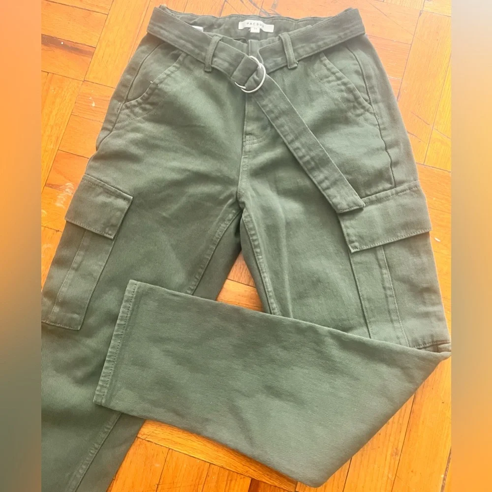 PacSun Cadet green cargo straight leg pant - Picture 1 of 5